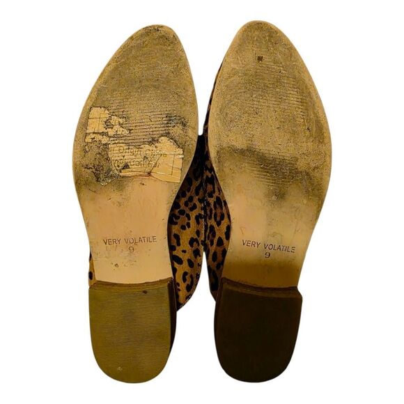 VERY VOLATILE Leopard Pony Hair Mules Shoes - Size 9 - Picture 5 of 7